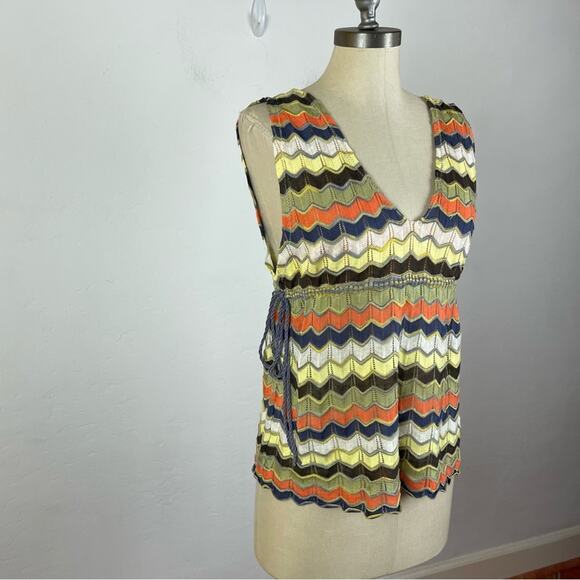 M Missoni Chevron Drawstring Tank Top - Picture 2 of 8